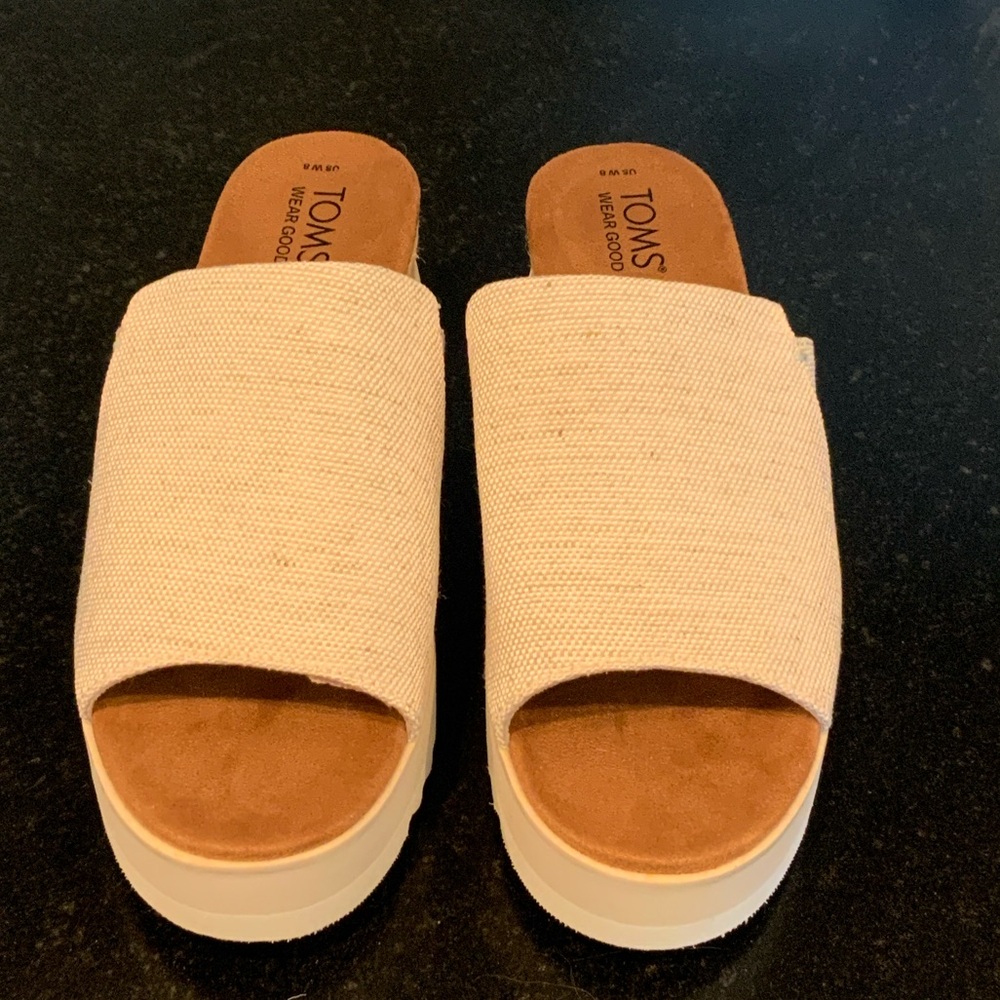 TOMS Diana Mule Size 8 Natural NEW w/oBox
